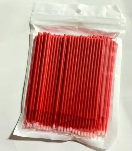 Red Disposable Micro Swabs (100 pcs)