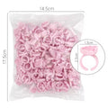 Pink Heart Shaped Glue Rings (100 pcs)