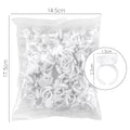 White Heart Shaped Glue Rings (100 pcs)