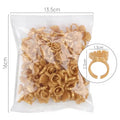 Gold Heart Shapes Glue Rings (100 pcs)
