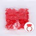 Red Heart Shaped Glue Rings (100 pcs)